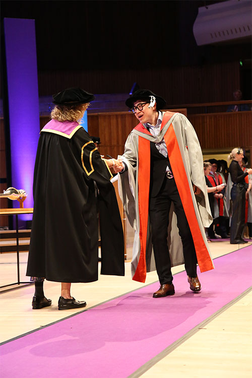 Dr Binghao Chai at his PhD graduation ceremony.