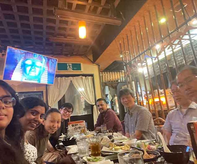 Post-meeting dinner at Kanagawa Institute of Technology.